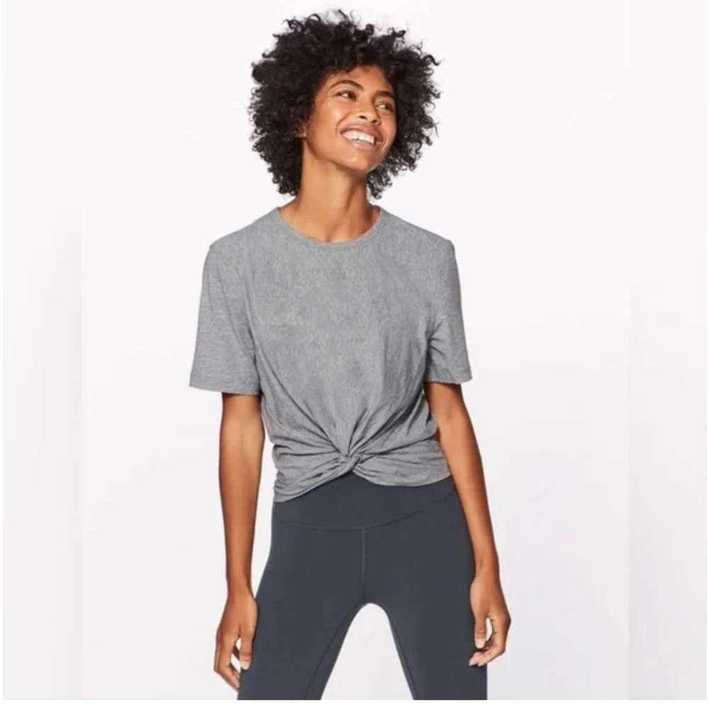 lululemon athletica Gray Twist Front Tee